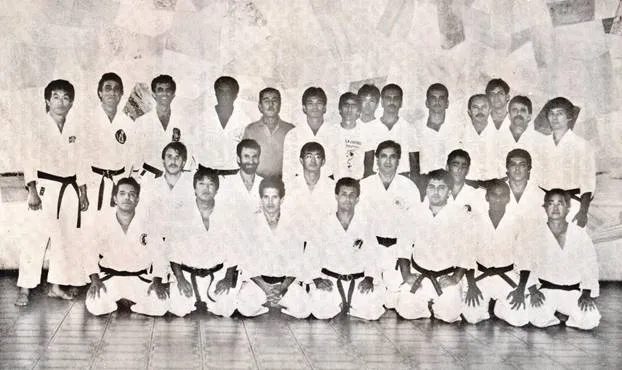 Professores responsáveis pela fundação da U.K.I. (União do Karate do Interior de São Paulo), com o idealizador Prof. Takashi Shimo