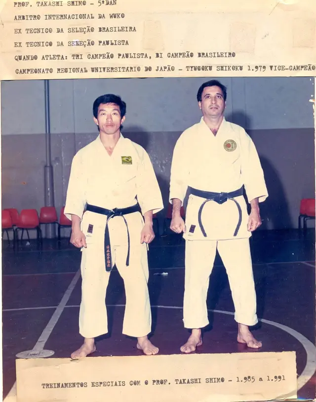 Sensei Takashi Shimo com o Prof. L. C. Pares