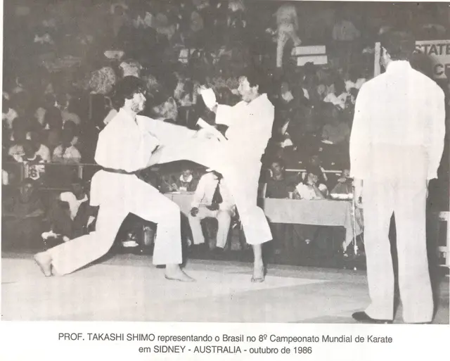 Takashi Shimo no Campeonato Mundial de Karatê, Sydney, Austrália, 1986